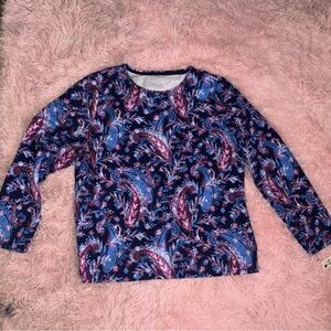 Floral Paisley Long Sleeve Top